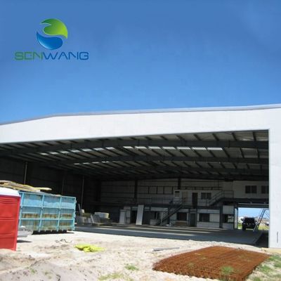 Industrielles Stahlkonstruktions-Lagerhaus mit 10% Dachneigung und Glaswolle-/Steinwolle-Isolierung