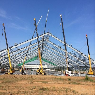 Dachträger Stahlkonstruktion Werkstatt Gebäude Winddichte Fertigmetallschuppen