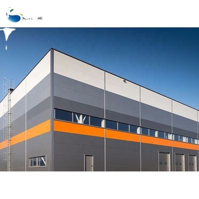 Personalisierte Wirtschaftliche große Raum Metallrahmen Lager Industrie Prefab Stahlkonstruktion Gebäude mit Aluminiumlegierung Fenster