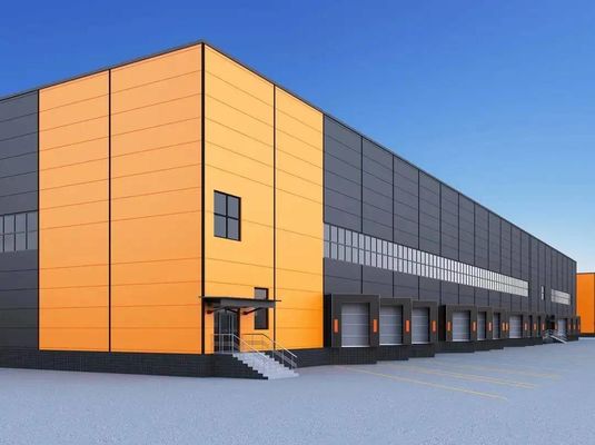 Winddichte Stahlkonstruktionsgebäude Installationsingenieur-Leitfaden für vor Ort geschweißte H-Stahlstützen für Stahlhangars