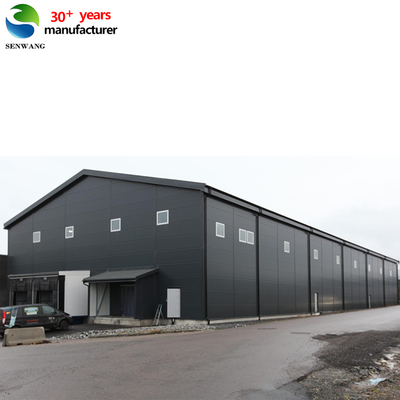Stahlkonstruktionsgebäude mit galvanisiertem H-Strahl und Sandwich-Panel