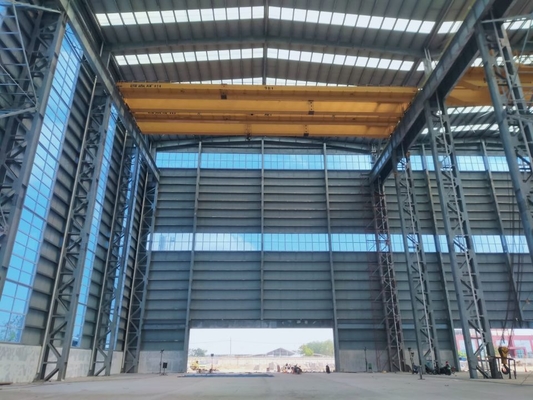 Customizable Steel Structure Warehouse with 1.2m Height Brick Wall and 30~200kg Per Sqm Snow Load