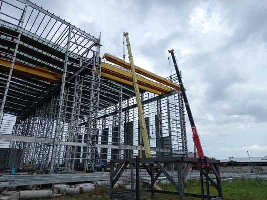 Erdbebensichere Stahlkonstruktionswerkstatt mit 9 Punkten, leichtem Stahl Q355 Hauptrahmen und kurzer Bauzeit