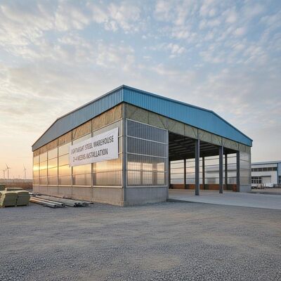 Customized Q355B Rohstahlmaterial Vorgefertigtes Stahllager mit Sandwich-Panel Dicke 50-200mm und Erdbebenbeständigkeit Grad 8