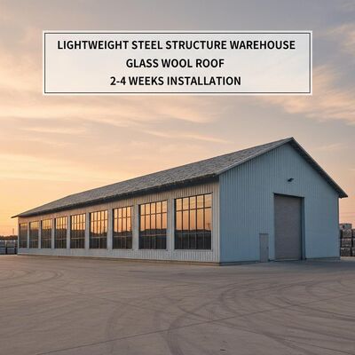 Windlast 0,35 kN/m². Erdbebensicherheitsklasse 8. Lagerhaus mit verzinkter Stahlkonstruktion und individuellem CAD-Design