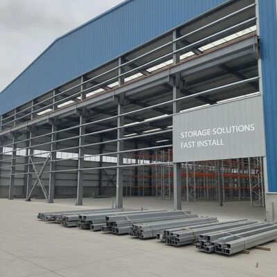 Hot Dip Galvanized Purlin Stahlstruktur Lager mit H-Abschnitt Stahl Sicherstellung schnelle Installation und Lagerung Lösungen