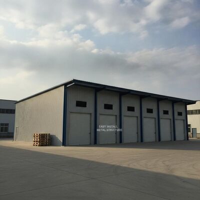 Flachdach Stahl-Lagerhaus Einfach zu installieren Metallkonstruktion ideal für die kommerzielle Lagerung und Schutz von Schüttgut