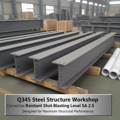 Q345 Stahlbauwerk Korrosionsbeständige Sandstrahlstufe SA 2.5 Entwickelt für maximale strukturelle Leistung