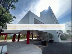 Über 50 Jahre Garantie Stahlkonstruktion mit modernem Design und Rolltor